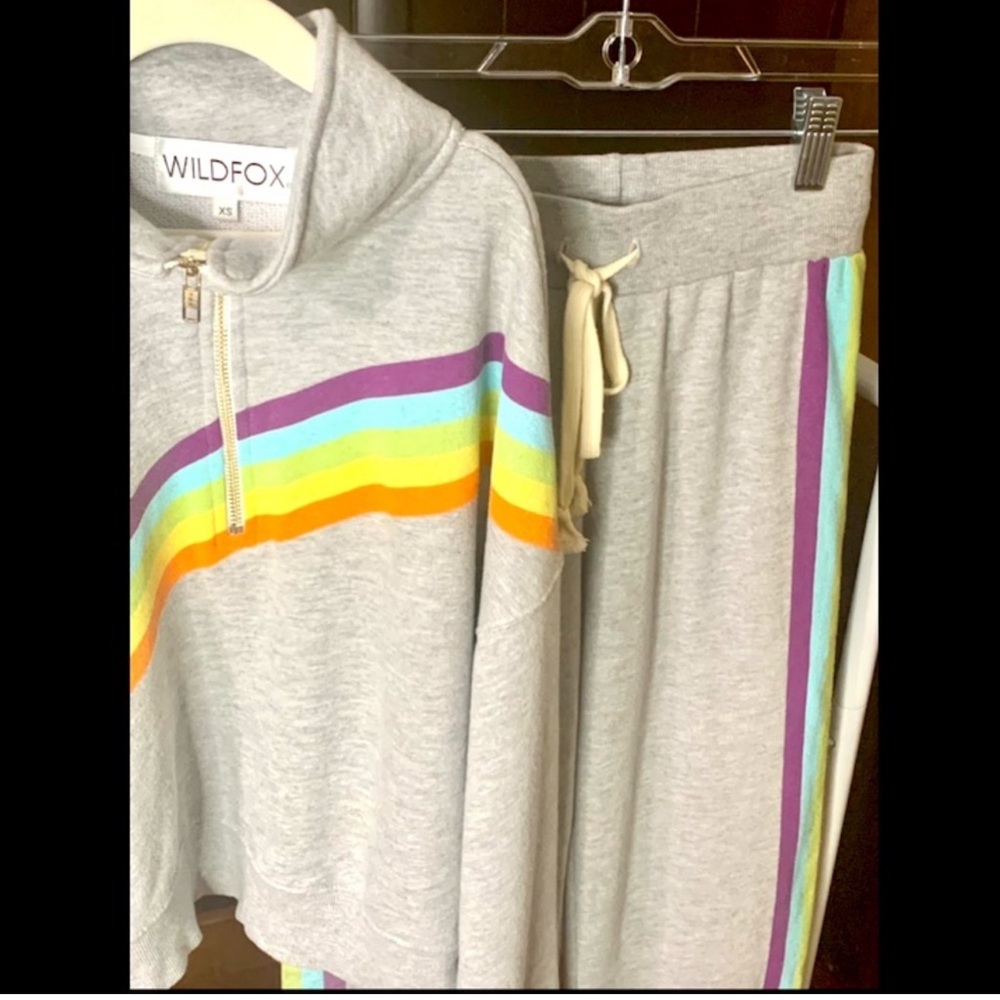 Wildfox Rainbow Stripe Matching Set!!! Size Xsmall - image 6